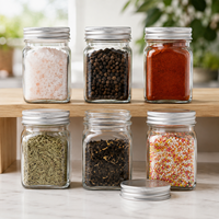 Bocaux carrés en plastique transparents Whoeslae, pots de conservation alimentaire vides, réutilisables pour aliments secs, beurre de cacahuète, organisation de la cuisine