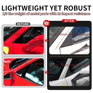 Decoración de Pilar A para Auto, Estilo OEM, en Fibra de Carbono Seca de Excelente Calidad, para Ferrari 458 - Product Image 2