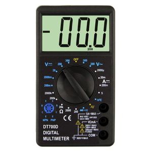 Multimètre portable DT700D (CE) avec grand écran, avomètre, ampèremètre et testeur de tension - Product Image 1