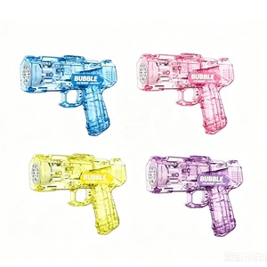 Pistola de Burbujas Eléctrica con Efecto de Explosión de Hielo, Transparente, Automática, para Fiestas de Verano al Aire Libre, con Luces - Product Image 1