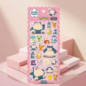 pokemon Marshmallow 3D Puffy Cartoon PVC <b>Stickers</b> Snorlax Korean Cute Character Soft UV Printed UV Varnishing Diary <b>Laptop</b> - Product Image 3