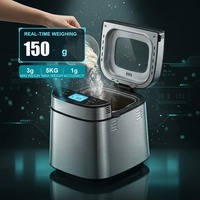 Machine à pain arabe intelligente SC-3206 Shinechef, machine à pain sans gluten avec distributeur automatique de fruits et de noix et balance numérique intégrée