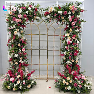 LEDA Fournitures de mariage : Chemin de table et arche de fleurs en soie colorées personnalisées, rangée de fleurs artificielles en soie pour événements et décoration de mariage - Product Image 6