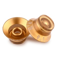 Bouton de commande rotatif de cloche de chapeau haut de forme d'or d'arbre de 6mm compatible avec la guitare électrique de Gibson Les Paul