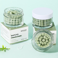 Crème en capsules de matcha OEM ODM, crème pour le visage en capsules de thé vert, antioxydante, hydratante, soin du visage pour les soins quotidiens de la peau