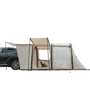 Campeggio all'aperto, resistente al freddo invernale, tenda gonfiabile integrata per la coda dell'auto, SUV a doppio scopo, antipioggia, antivento durante la notte