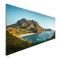Boîte à lumière pliable en tissu SEG avec cadre en aluminium 20x10 pieds, impression personnalisée, pour arrière-plan d'exposition, stand de salon professionnel, affichage publicitaire