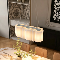 Lineare Mehrfarbige Acryl-Pendelleuchte Rechteckige Hängelampe für Esszimmer Küche Villa Wohnbeleuchtung