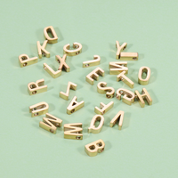 Abh droit Grand — pendentifs d'alphabet, bijoux en acier inoxydable, miroirs, personnalisés en plaqué or 18K, perles en lettres