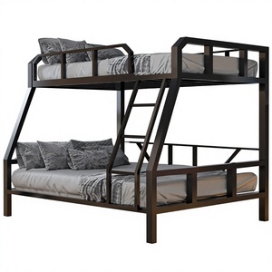 Wholesale Modern Design Metal Wrought Iron <strong>Bunk</strong> <strong>Beds</strong> For Gaming Hotels Dormitory <strong>Double</strong>-Decker Student <strong>Beds</strong> Commercial Use - Product Image 1