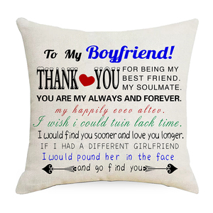 Wholesale Cheap <strong>Letter</strong> Digital Print <strong>Cushion</strong> Cover <strong>Letter</strong> to My Wife Sublimation Printed Throw Pillow Cover - Product Image 2