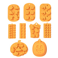 Halloween Silikon-Kuchenform Geister-Feiertagsfigur Kürbis-Geist Hausmousse-Kuchen Backform für Kekse und Kuchen
