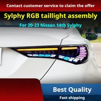 Feux arrière LED pour voiture Sylphy 14e génération RGB 2020-2024, feux antibrouillard automatiques, feux de jour, feux de freinage, clignotants, accessoires automobiles Plug and Play pour Nissan