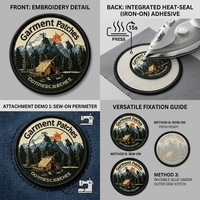 Écussons brodés personnalisés pour vêtements, patchs 3D à thermocoller et à coudre, badges, lettres et logos brodés