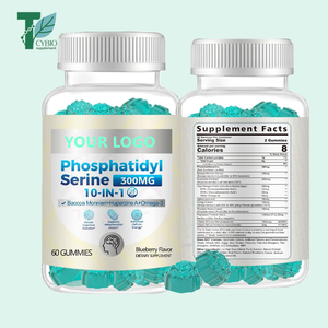 Supplément d'arôme de myrtille de marque privée 300 mg phosphatidylsérine Gummies à l'extrait de Bacopa Monnieri pour la fonction cognitive - Product Image 1