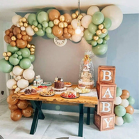 Décorations de boîte de baby shower 2026 pour garçons et filles, ensemble de 4 pièces, blocs en bois grainé avec lettres BABY, livraison directe pour baby shower