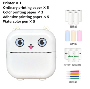 طابعة حرارية صغيرة - طابعة صور محمولة لاسلكية، قابلة لإعادة الشحن عبر <span class=keywords><strong>USB</strong></span> لطباعة الملاحظات/الملصقات/الدفاتر - Product Image 6