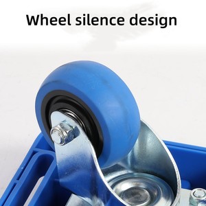 <span class=keywords><strong>Silent</strong></span> Rolling Wheel Folding Crate <span class=keywords><strong>Trolley</strong></span> Kunststoff Handwagen mit Dolly für bequemes Bewegen - Product Image 5