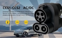 Nouvel adaptateur CCS1 vers CCS2 DC+AC, courant nominal 250A, DC 1000V, IP54, étanche, connecteur de charge rapide pour véhicules électriques