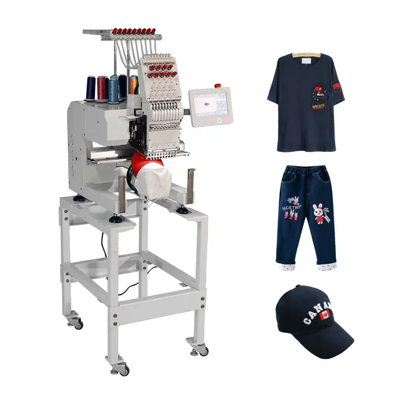 ready to ship home size price trade household used all servo motor t shirt digital embroidery machine computerized professional