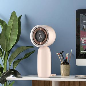 Fashion 1200mAh Mini USB Desk Handheld Fan <b>Three</b>-Speed Rechargeable Brushless Motor Eco-Friendly 4-6 <b>Hours</b> Wearable Portable - Product Image 3