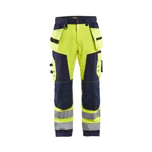 BLAKLADER - 156725173389D104 Pantalones artesanos de Softshell de alta visibilidad Amarillo/Azul marino-EAN 7330509405604 ROPA DE TRABAJO DE LA HI-VIS - Product Image 1