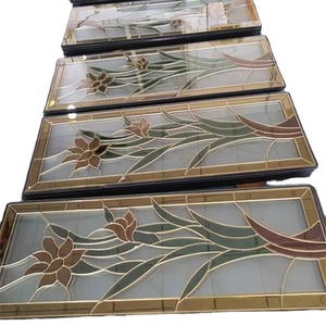 Inserts <span class=keywords><strong>de</strong></span> porte en verre décoratifs colorés <span class=keywords><strong>de</strong></span> style fer forgé faits <span class=keywords><strong>à</strong></span> la main, 18 mm 20 mm, vente chaude, nouveau design - Product Image 1