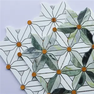 Schlussverkauf modisches Steinmozaik mit Blumenmuster für Backsplash