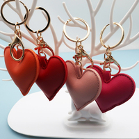 Porte-clés Cœur en Cuir de Luxe, Plusieurs Couleurs, Forme Cœur Mignonne, pour Clés de Voiture, Breloques de Sacs à Main pour Femmes, Cadeaux pour Filles