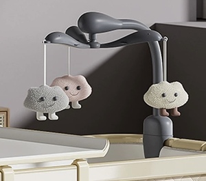 Mobile <span class=keywords><strong>musical</strong></span> en plastique <span class=keywords><strong>pour</strong></span> berceau de bébé, jouet rotatif suspendu, hochet, apaisant <span class=keywords><strong>pour</strong></span> nouveau-né, sommeil éducatif, <span class=keywords><strong>carillon</strong></span> éolien, 0-24 - Product Image 1