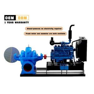 Highly Head Agricultural Irrigation Horizontal Double <b>Suction</b> Centrifugal <b>Pump</b> Split Cast Iron Water <b>Pump</b> - Product Image 1