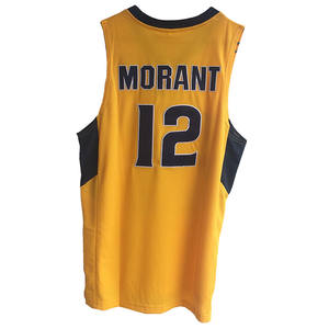 <span class=keywords><strong>Ja</strong></span> <span class=keywords><strong>Morant</strong></span> # 12 Maillots de basket-ball blancs uniformes imprimés, vêtements de sport, usine chinoise, meilleur prix. Maillot de basket-ball rétro uniforme - Product Image 2