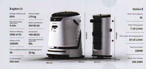Robot de Limpieza Comercial Inteligente AgiBot <span class=keywords><strong>C5</strong></span>, Robot Fregador de Pisos Industrial, Tanque de Agua de 90L, Posicionamiento por Fusión de Visión Láser - Product Image 2