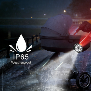 Luz de Seguridad LED Multiusos Ligera que Funciona con Batería, Clasificación IP44, 30 Lúmenes, 3 Baterías AAA de 1.5V Incluidas, con Clip para Bicicleta - Paquete de 2 - Product Image 3