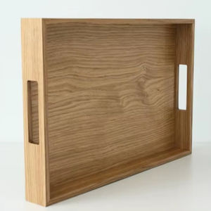 Bandeja de servir de madera maciza de primera calidad, un centro de mesa lujoso y duradero para servir comida y bebidas a un precio económico. - Product Image 1