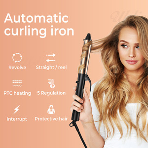 Rizador de Pelo Cónico Multifuncional Ajustable con Cerámica de Turmalina y 10 Ajustes de Temperatura - Product Image 1