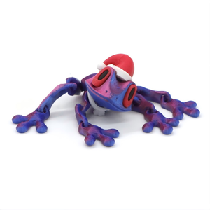 Aimant de réfrigérateur personnalisé en forme de grenouille imprimé en 3D, modèle de grenouille des bois articulé, jouet décoratif de Noël, modèle 193 - Product Image 6