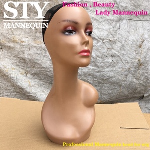 <span class=keywords><strong>Tête</strong></span> de <span class=keywords><strong>mannequin</strong></span> en <span class=keywords><strong>styromousse</strong></span>, pour femme, avec épaules souriantes, 1 pièce - Product Image 4