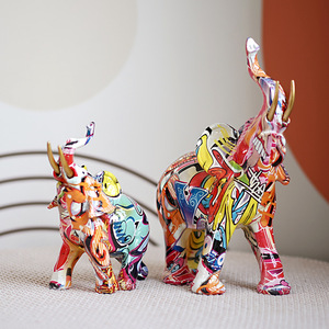 Decoración <span class=keywords><strong>de</strong></span> estilo europeo para sala <span class=keywords><strong>de</strong></span> estar, hogar y oficina: escritorio, mueble para TV, recibidor, artículos artísticos coloridos para bebés y madres - Product Image 4