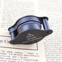 Loupe optique pliable à main 30x26mm avec lentille en verre pour la numismatique et les timbres