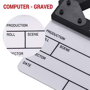 Kampho ฟิล์มอะคริลิค clapboard ลบขนาดกะทัดรัดดูหนังทีวีผู้กำกับฉากการกระทำ clapper BOARD กระดานชนวนสำหรับการบันทึก - Product Image 5