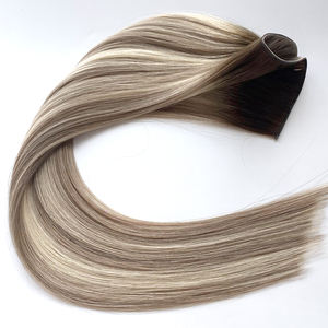 Extension per Capelli Corti Senza <span class=keywords><strong>Ritorno</strong></span>, Senza Cuciture, Comfort e Aspetto Naturale, Effetto Genius Weft che Si Sente Come i Propri Capelli - Product Image 1