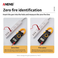 Mini multimètre numérique à pince, ampèremètre, testeur de tension AC/DC et de résistance avec fonction de test sonore ANENG DT3266F
