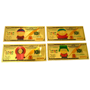Coleccionables de Notas Conmemorativas de Graduación con Lámina Dorada Estilo South Park para Adornos de Dibujos Animados en 3D - Product Image 1