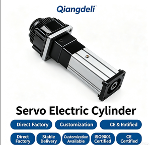 Qiangdeli Servo Electric Cylinder <b>Linear</b> <b>Actuator</b> Aluminum Body Plunger Structure Electric Motor Powered - Product Image 1