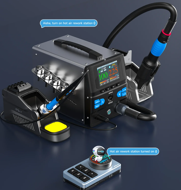 AIXUN HT316 2 in 1 Soldering Station Is 1400W Hot Air Rework Station with Bluetooth WiFi USB for Phone PCB Repair