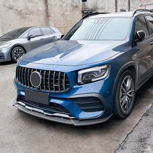 Mercedes-Benz GLB-Class X247 Front Lip Splitter Carbon Fiber Texture ABS 2020-2023 Piano Black - Product Image 3