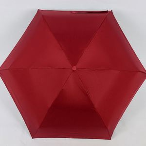 Mini parapluie publicitaire portable de poche, anti-UV, personnalisé, en caoutchouc noir uni - Product Image 4