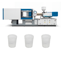 Machine de moulage servo entièrement automatique HTV-270 ES à cycle court et haute production pour la fabrication de gobelets décoratifs ondulés en plastique, production en série OEM