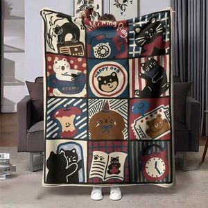 Manta de Franela con Estampado Personalizado de Lindos Dibujos Animados de Animales, Manta para Siesta, Reversible, Cálida y Acogedora para Cama, Sofá o Sillón - Product Image 2